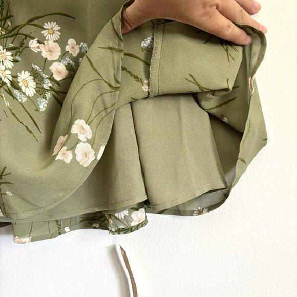 NEW Reformation Remi Mini Dress Green Floral Bonita Women’s Size 8 - Picture 7 of 11